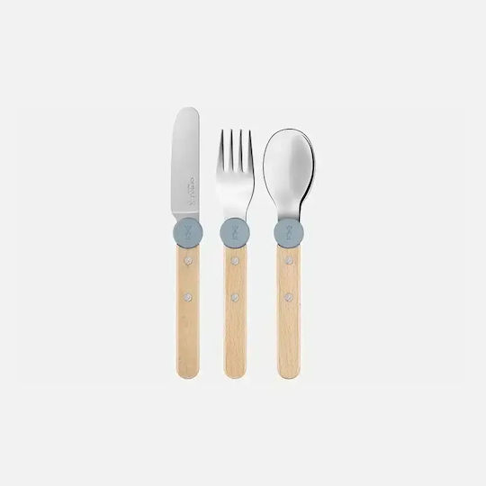 Set Spoon Knife Fork Le Petit Gourmet Blue Opinel