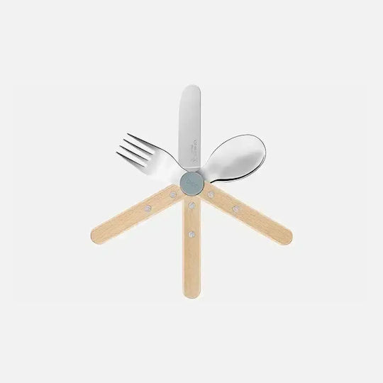 Set Spoon Knife Fork Le Petit Gourmet Blue Opinel