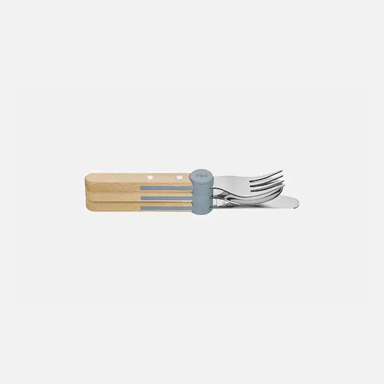 Set Spoon Knife Fork Le Petit Gourmet Blue Opinel