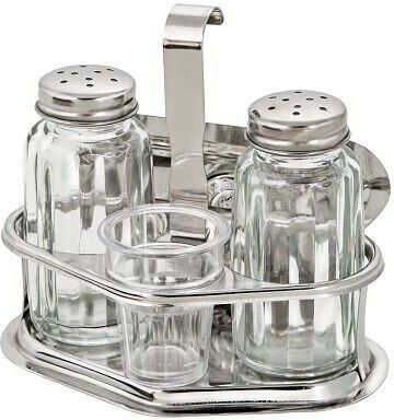 Metano Salt and Pepper Shaker Set with Stand