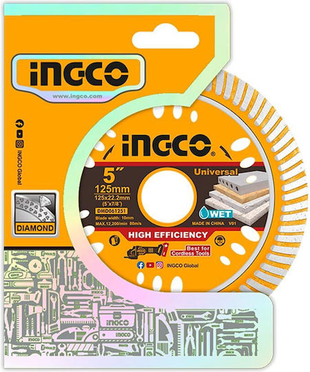 Ingco Cutting Disc for Construction Materials 125mm