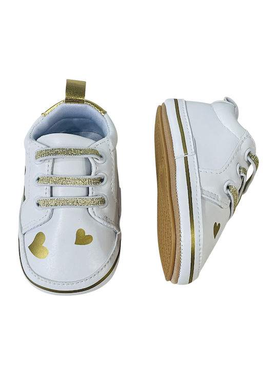 Childrenland Βρεφικά Sneakers Αγκαλιάς Λευκά