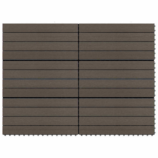 vidaXL Decking Board for Garden Flooring from WPC 60x30cm 6 Pieces
