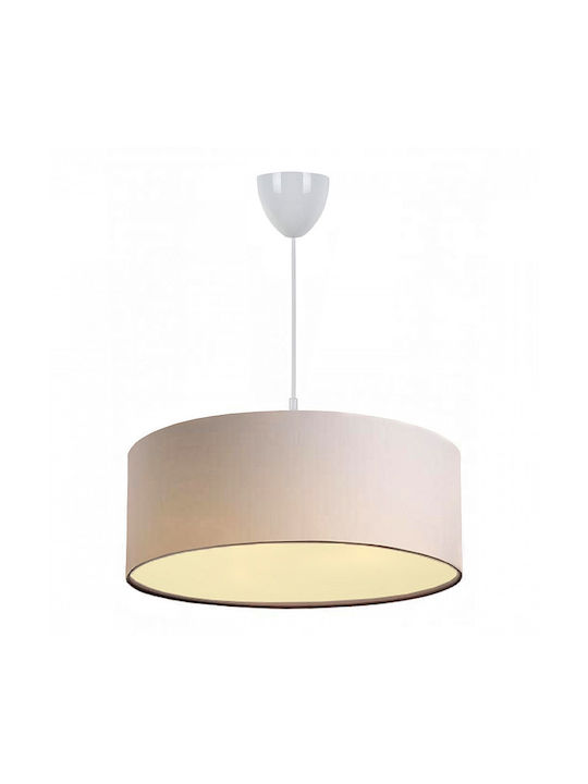 Megapap Monahan Pendant Light Beige with Socket E27 38x20x70cm
