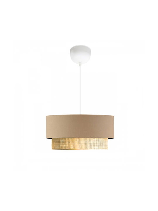 GloboStar Biggie Pendant Light Beige with Socket E27 30x30x70cm
