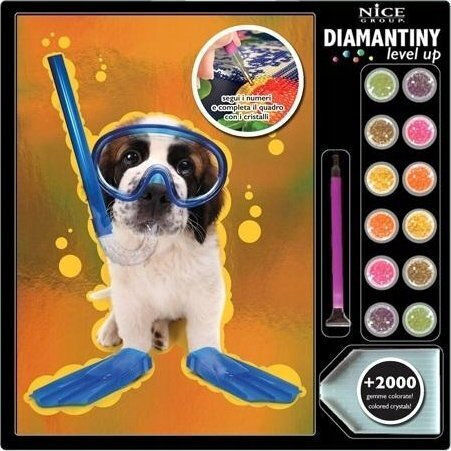 Russell Mozaika Sticker Sequins Dog 1235 32x32 B C Russell