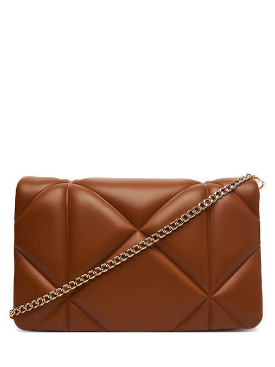 Leder Damen Schultertasche Braun