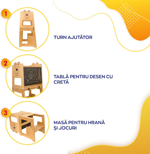 Παιδικό Τραπεζάκι από Ξύλο Μπεζ BT-4-PLAY_05 Farnora Decor
