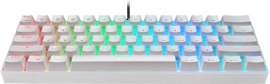 Motospeed CK61 Gaming Mechanical Keyboard 60% with Outemu Red Switches and RGB Lighting (English US) White
