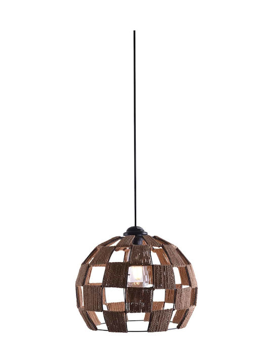Home Lighting Show Ρυθμιζόμενο Κρεμαστό Φωτιστικό Καφέ με Ντουί E27 20εκ.