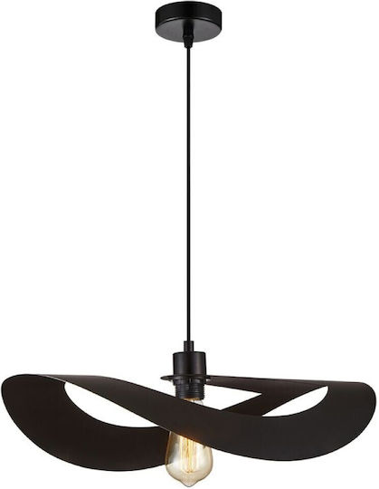 Viokef Pendant Light Black Rail with Socket E27 50x150cm