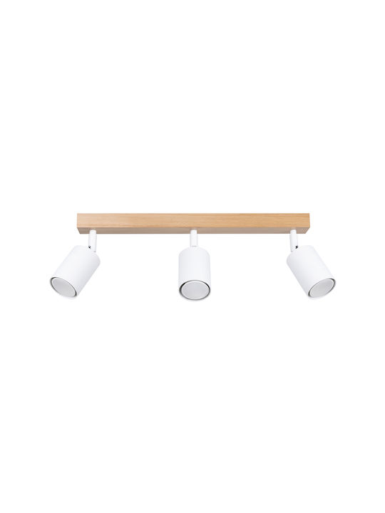 Sollux 3l Pendant Light White with Socket GU10 18x13x47cm