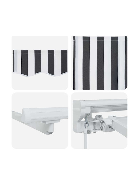 vidaXL Τέντα Βεράντας Γκρι 3x2.5m