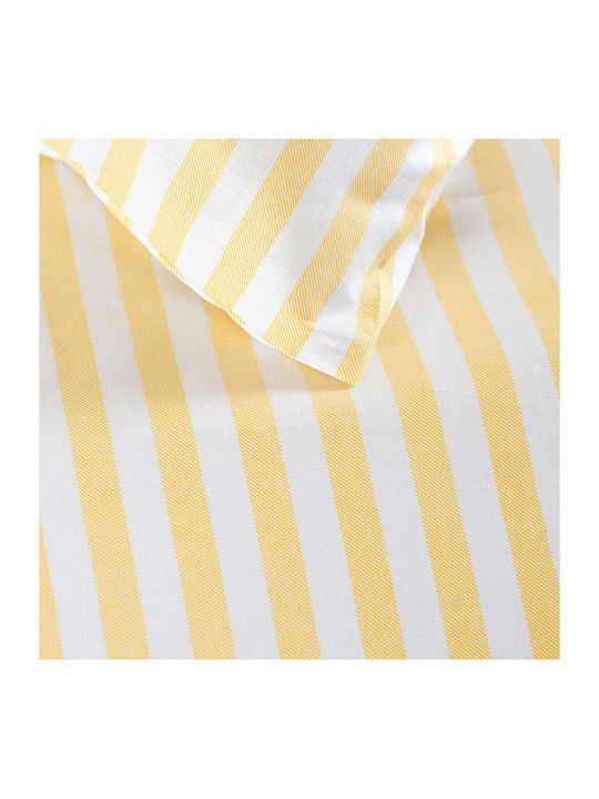 Rythmos Eloise Single Bed Sheet Set With Fitted Sheet 105x205+25cm Yellow 3pcs