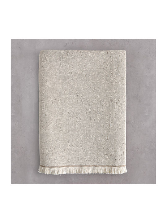 Rythmos Ivy Cuvertură Pentru Fotoliu 2 Fețe Jacquard 160x180 cm Bej
