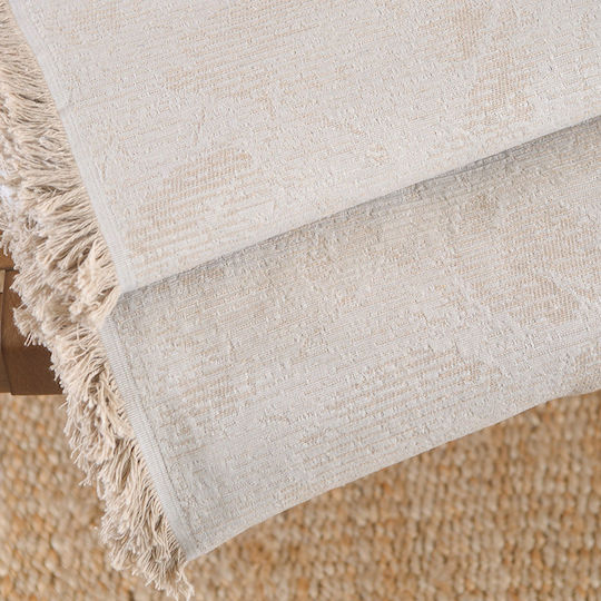 Rythmos Peony Armchair Throw Jacquard 160x180cm Beige