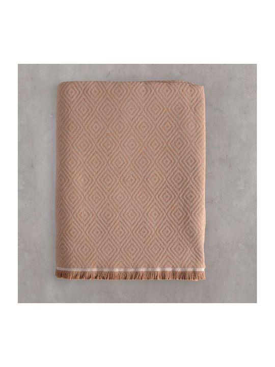 Rythmos Elysse Decken & Couchdecken Dreisitzer-Sofa Wurf Zwei Seiten Jacquard 180x280cm Kaffee