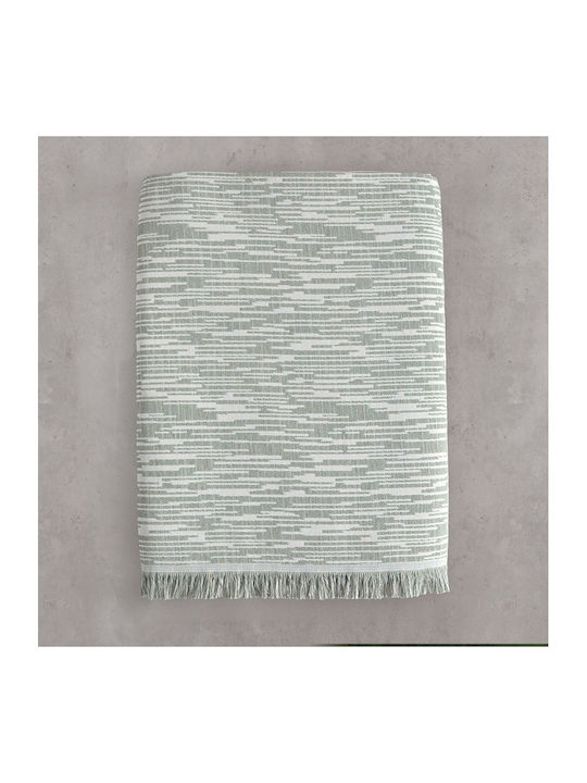 Rythmos Atticus Dreisitzer-Sofa Wurf Jacquard 180x280cm Xaki