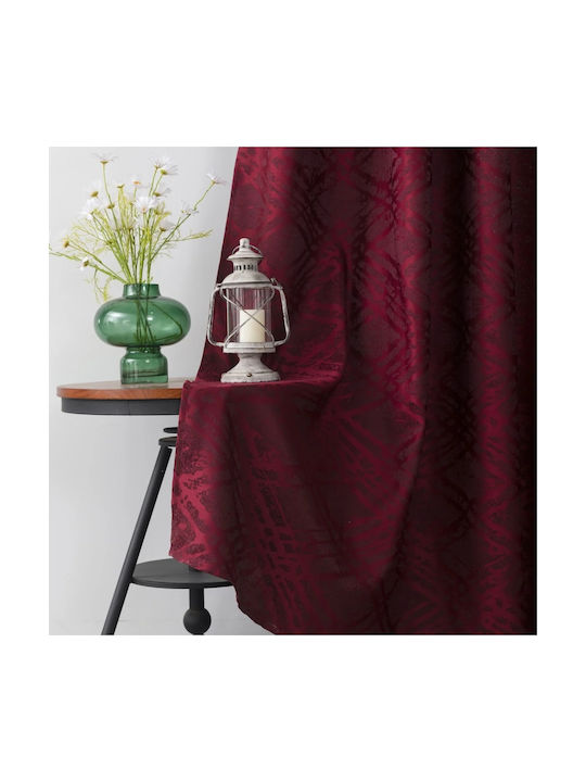 My Home Luxury Burgundy Curtain with Grommets 270x280cm