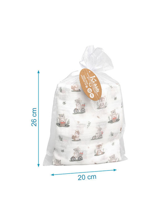 Kiokids Σελτεδάκι από Μουσελίνα Γκρι 120x120εκ.
