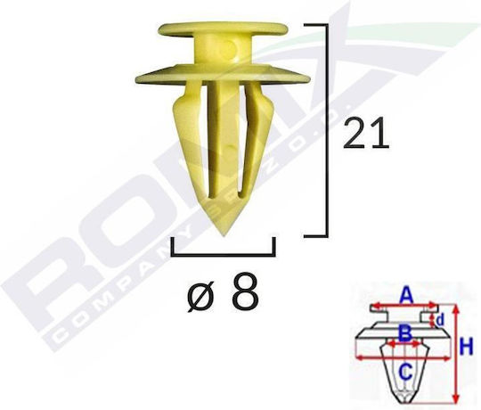 Polster Clips Vw Ford Seat Set 10 Stück Romix C30847