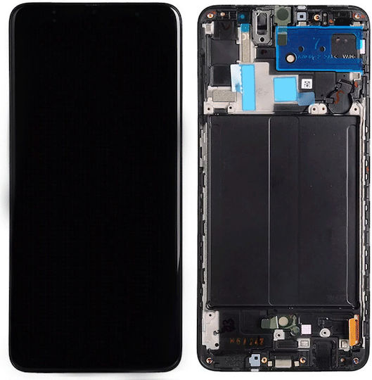 Οθόνη OLED με Μηχανισμό Αφής και Πλαίσιο για Samsung Galaxy A70 A705 (Μαύρο)