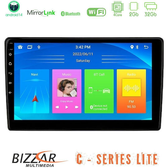 Bizzar Car Audio System for Volkswagen Scirocco 2008 – 2014 with A/C Bluetooth USB AUX WiFi GPS Android Auto with 9" Touch Screen