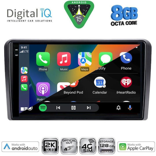 Digital IQ Автомобилна Аудио Система за Nissan Primera 2001-2008 (Bluetooth/USB/Вграден Wi-Fi/GPS/Apple CarPlay/Android Auto) с Touch Screen 9"