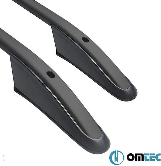 Omtec Μπάρες Οροφής Αλουμινίου Elegance για Peugeot 3008 για Αυτοκίνητα με Εργοστασιακές Μπάρες (Σετ με πόδια) Μαύρες