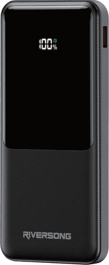 Riversong Horizon 10 Pro Power Bank 10000mAh 22.5W με Θύρα USB-A και Θύρα USB-C Μαύρο