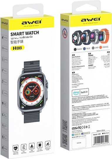 Awei H88 Smartwatch με Παλμογράφο (Μαύρο)