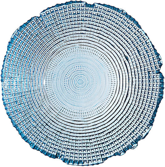 Estia Roche Glass Salad Bowl Blue 27.5x8cm