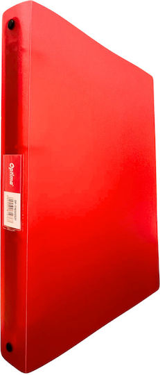 Optima Prod Din Kunststoff 4-Ringordner Notebook D25mm Flexibler Pp Umschläge Optima Flex Transparent Rote