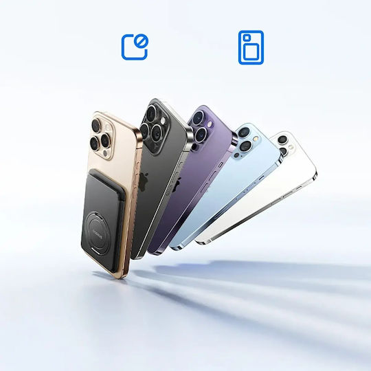 Baseus MagSafe Θήκη Καρτών Magpro 3 σε Μαύρο χρώμα