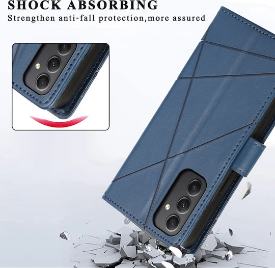5g Pu Wallet Piele / Silicon Albastru Galaxy M34