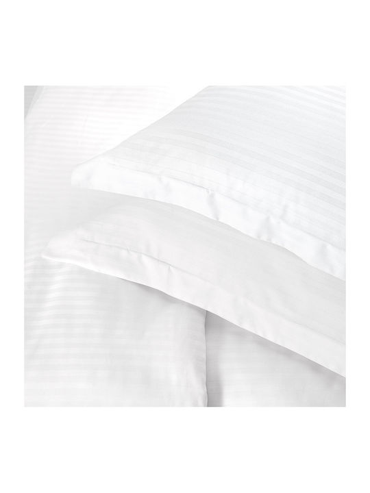 Rythmos Duvet Cover Set 230x250cm Super Double with 2 Pillowcases White