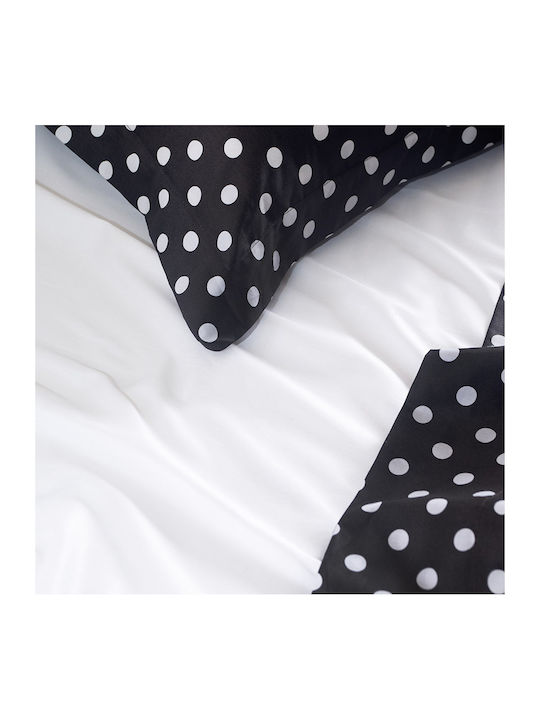 Rythmos Rythmos Cotton Duvet Cover Set 230x250cm Super King with 2 Pillowcases and 2 Bed Sheets Black