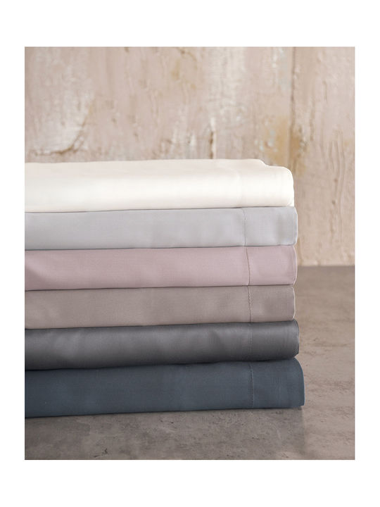 Rythmos Σετ Παπλωματοθήκη 240x260cm Υπέρδιπλη με 2 Μαξιλαροθήκες Ασημι