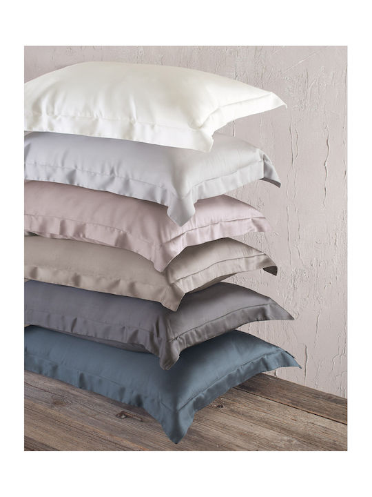 Rythmos Σετ Παπλωματοθήκη 240x260cm Υπέρδιπλη με 2 Μαξιλαροθήκες Glacier Off White