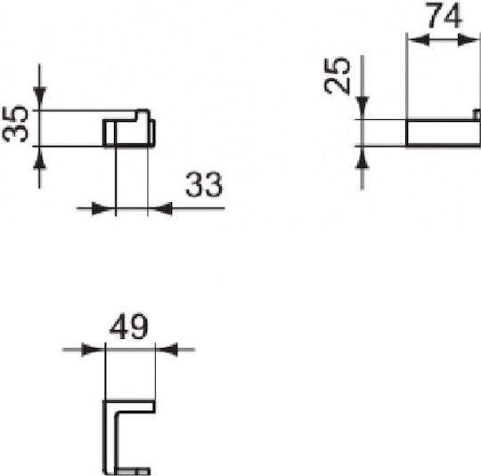 Ideal Standard Conca Cârlig De Baie Simplu Cu Șuruburi Argintiu