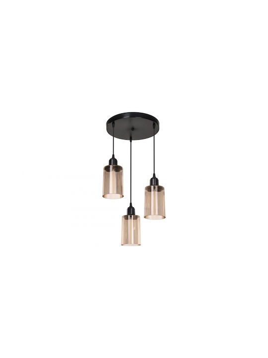 Pakketo PWL-1195 Black Ceiling Light with E27 Socket 30x30x80cm