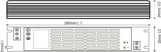Supply Slim LED-Netzteile IP20 Leistung 350W mit Ausgangsspannung 12V
