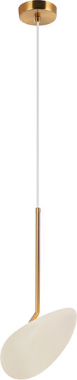 Zambelis Lights LED Κρεμαστό Φωτιστικό Χρυσό 16.5x25x42.5εκ.