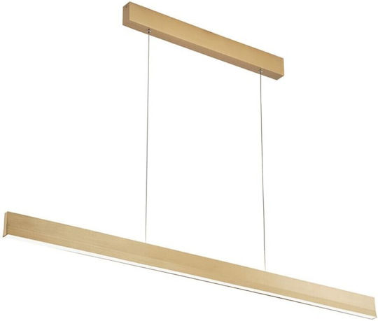 Viokef LED Κρεμαστό Φωτιστικό Χρυσό 117.5x6εκ.
