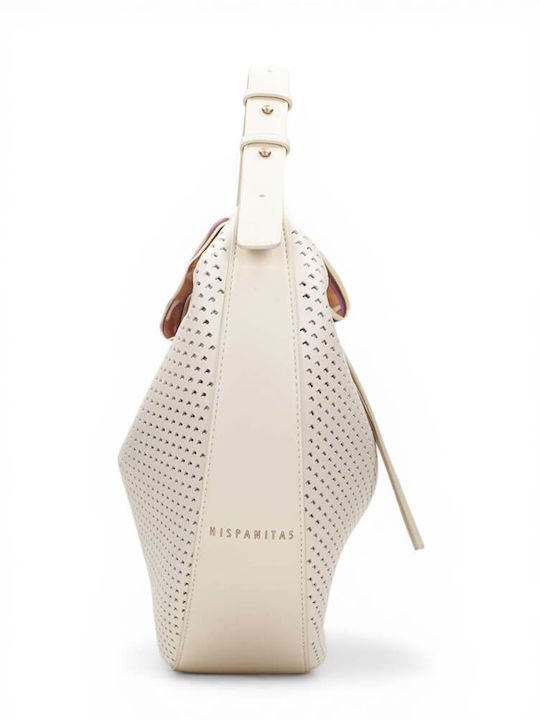 Fabric Women's Shoulder Bag Beige