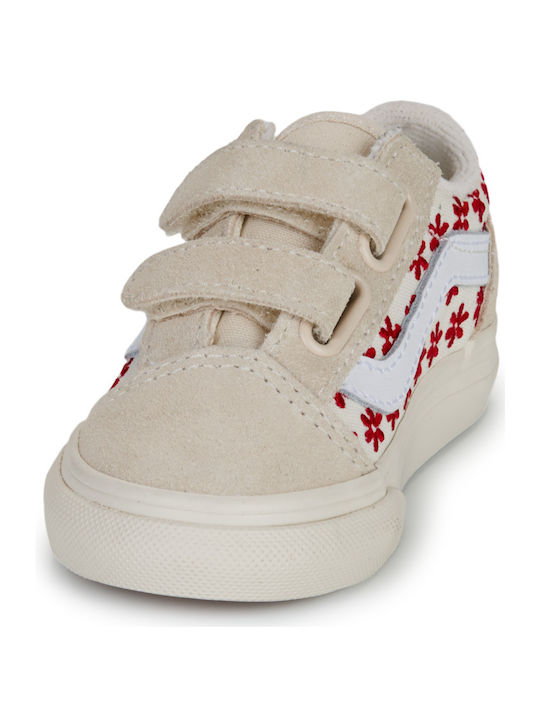 Old Skool V Παιδικά Sneakers με Σκρατς Μπεζ