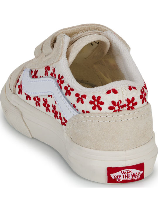 Old Skool V Παιδικά Sneakers με Σκρατς Μπεζ