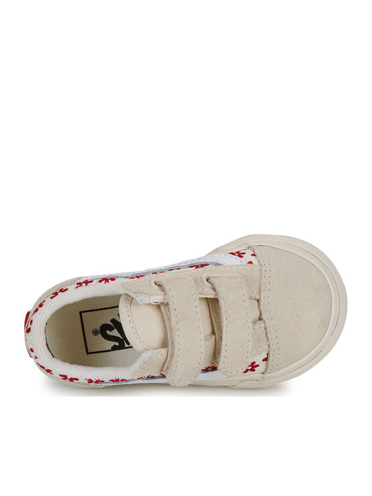 Old Skool V Παιδικά Sneakers με Σκρατς Μπεζ