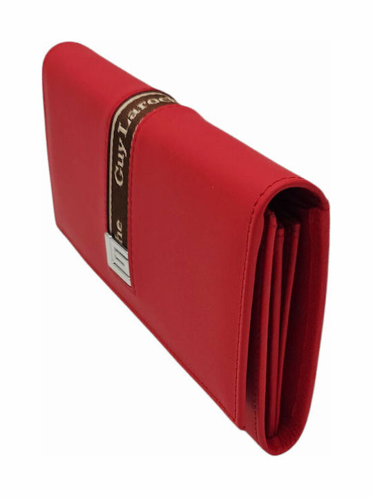 Guy Laroche Kleines Leder Damenbrieftasche mit RFID Rot