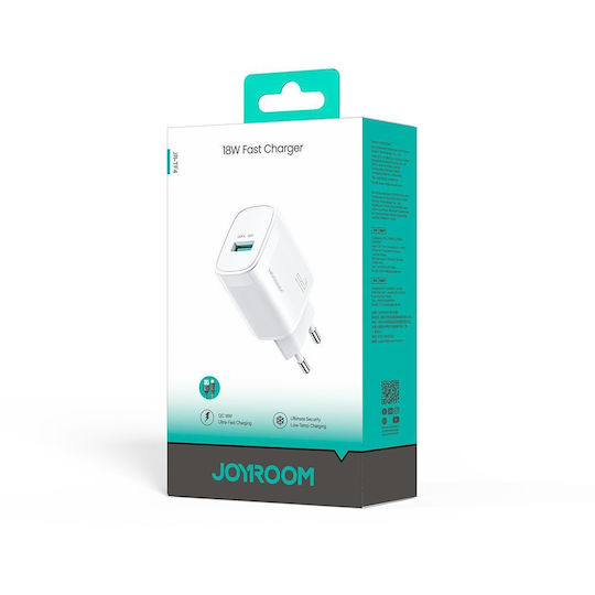 Joyroom Wireless Charger with USB-A Port 18W White (JR-TF4)